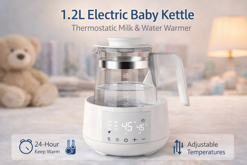 1.2L Baby Electric Kettle with Thermostat – 24H Keep Warm Milk