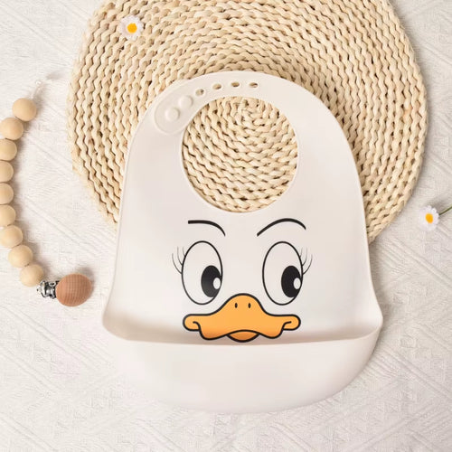 Baby Waterproof Bibs Toddler Silicone Bibs Cute Bowknot Aprons Kids Bib Girl Boy Adjustable Soft Silicone Bib Baby Feeding