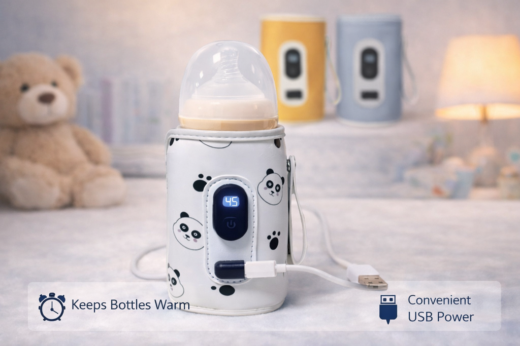 USB Baby Milk Bottle Thermal Bag Universal Digital Display Nursing Bottle Heater Portable Baby Milk Heat Keeper for Traveling